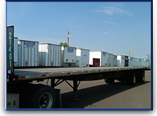 White trailers boxes shipping